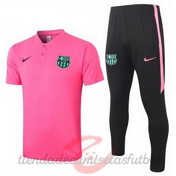 Conjunto Completo Polo Barcelona 2020 2021 Rosa Negro Camisetas Originales Baratas