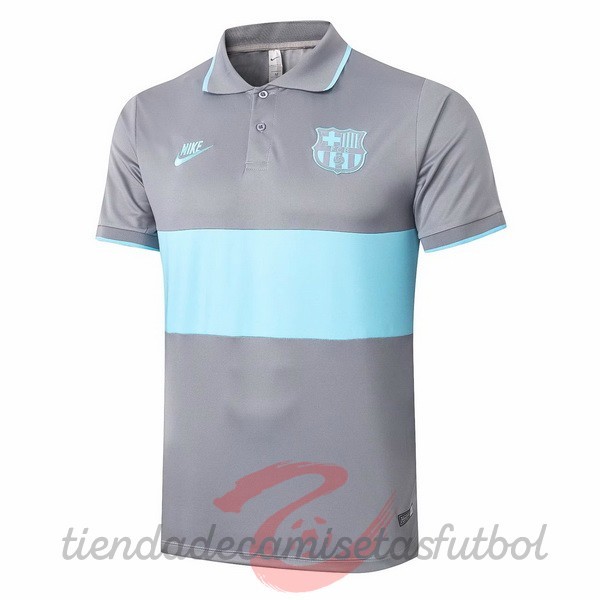 Polo Barcelona 2020 2021 Gris Azul Camisetas Originales Baratas