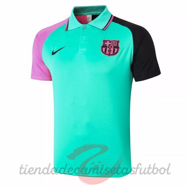 Polo Barcelona 2020 2021 Verde Rosa Camisetas Originales Baratas