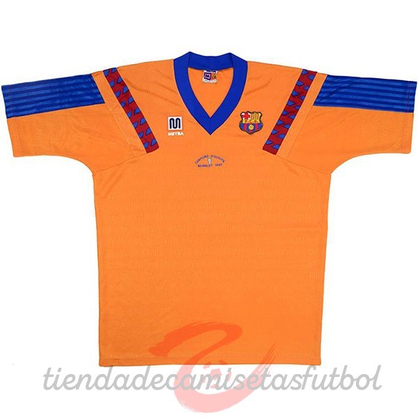 Segunda Camiseta Barcelona Retro 1991 1992 Naranja Camisetas Originales Baratas