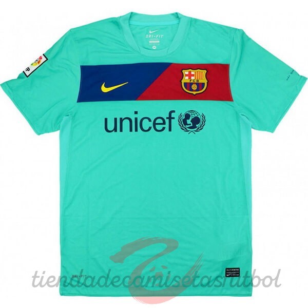 Segunda Camiseta Barcelona Retro 2010 2011 Verde Camisetas Originales Baratas