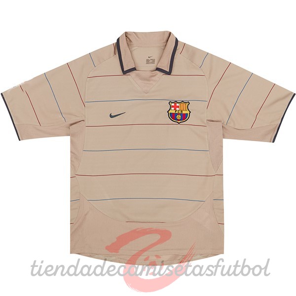 Segunda Camiseta Barcelona Retro 2003 2005 Amarillo Camisetas Originales Baratas