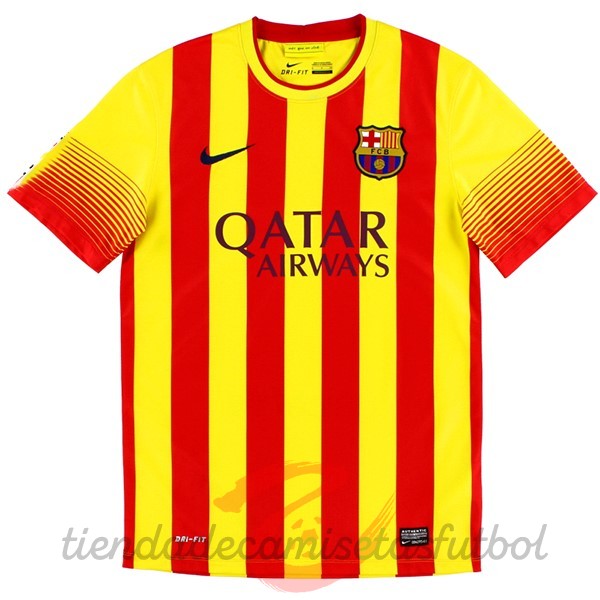 Segunda Camiseta Barcelona Retro 2013 2014 Amarillo Camisetas Originales Baratas