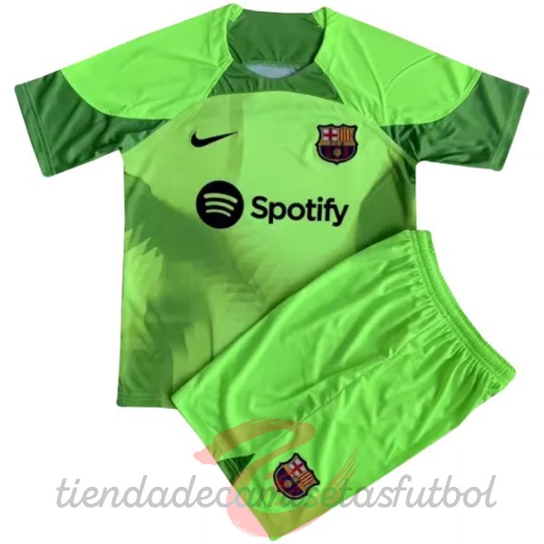 Portero Conjunto De Hombre Barcelona 2022 2023 Verde Camisetas Originales Baratas