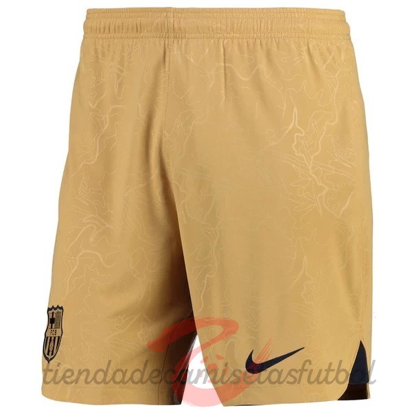 Segunda Pantalones Barcelona 2022 2023 Amarillo Camisetas Originales Baratas