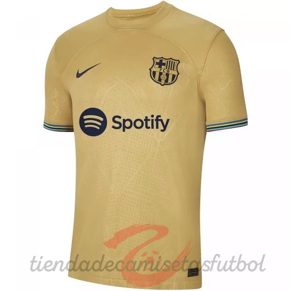 Tailandia Segunda Camiseta Barcelona 2022 2023 Amarillo Camisetas Originales Baratas