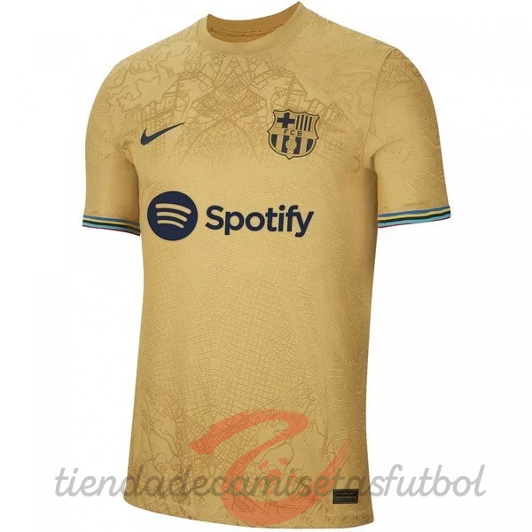 Tailandia Segunda Jugadores Camiseta Barcelona 2022 2023 Amarillo Camisetas Originales Baratas