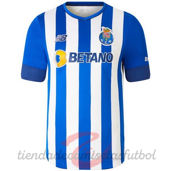 Casa Camiseta FC Oporto 2022 2023 Blanco Azul Camisetas Originales Baratas