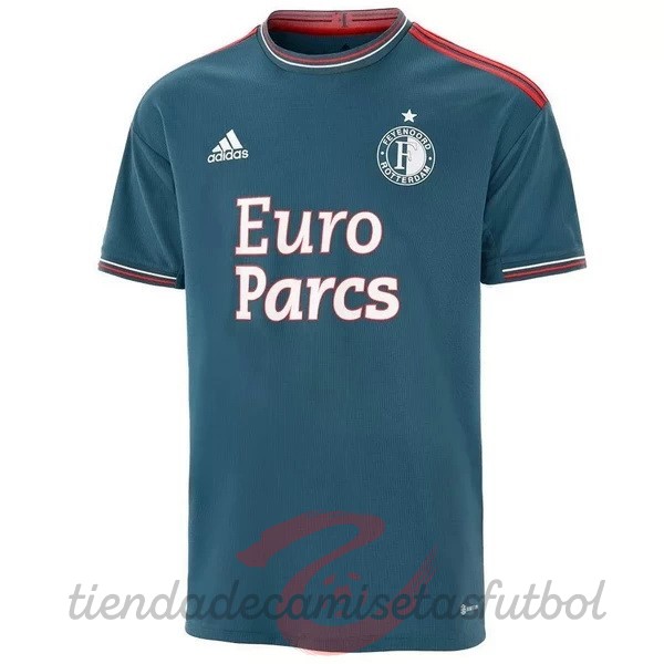 Segunda Camiseta Feyenoord Rotterdam 2022 2023 Azul Camisetas Originales Baratas