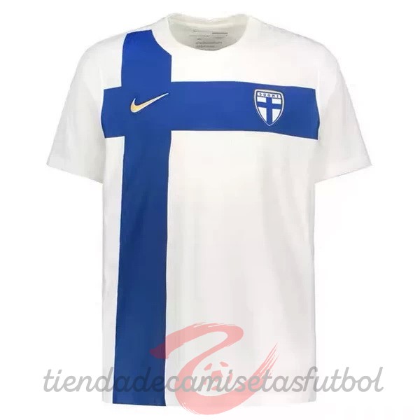 Tailandia Casa Camiseta Finlandia 2022 Blanco Camisetas Originales Baratas