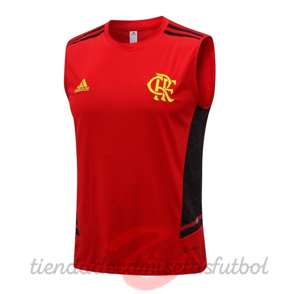 Entrenamiento Sin Mangas Flamengo 2022 2023 Rojo Camisetas Originales Baratas
