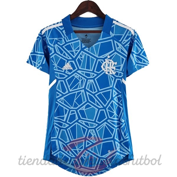 Portero Camiseta Mujer Flamengo 2022 2023 Azul Camisetas Originales Baratas