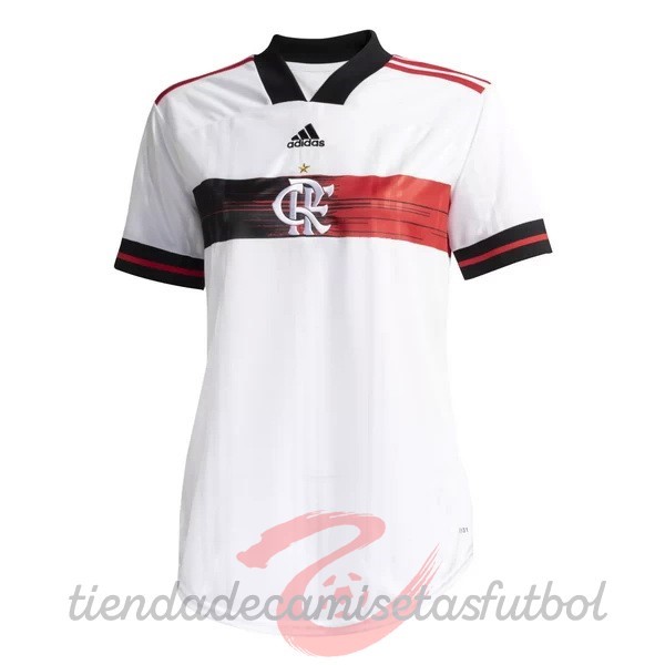 Segunda Camiseta Mujer Flamengo 2020 2021 Blanco Camisetas Originales Baratas