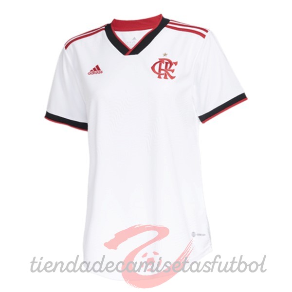 Segunda Camiseta Mujer Flamengo 2022 2023 Blanco Camisetas Originales Baratas