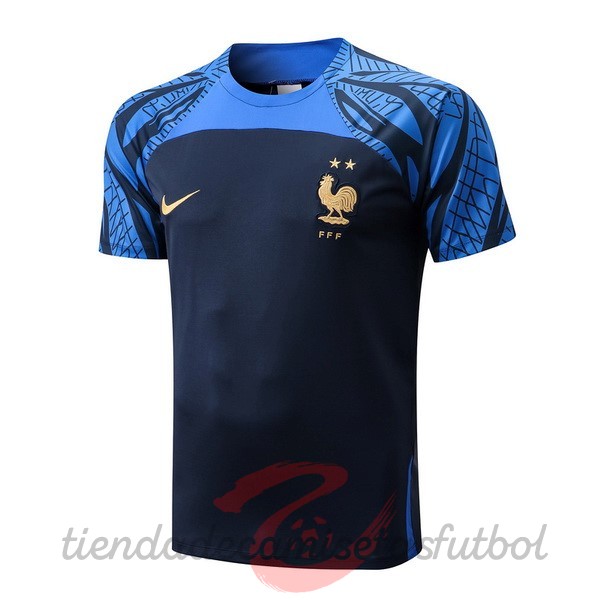 Entrenamiento Francia 2022 Azul Marino Camisetas Originales Baratas