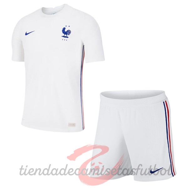 Segunda Conjunto De Niños Francia 2020 Blanco Camisetas Originales Baratas