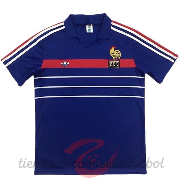 Casa Camiseta Francia Retro 1983 1985 Azul Camisetas Originales Baratas