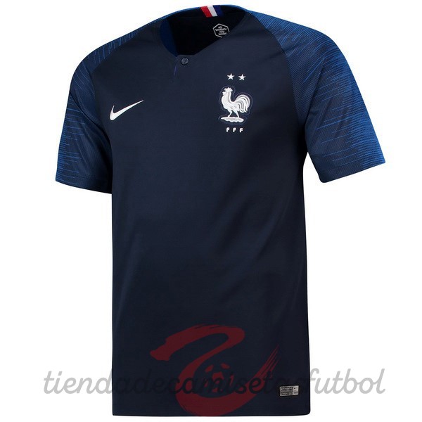 Casa Camiseta Francia Retro 2018 Azul Camisetas Originales Baratas