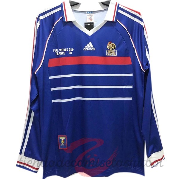 Casa Manga Larga AC Milan Retro 1998 Azul Camisetas Originales Baratas