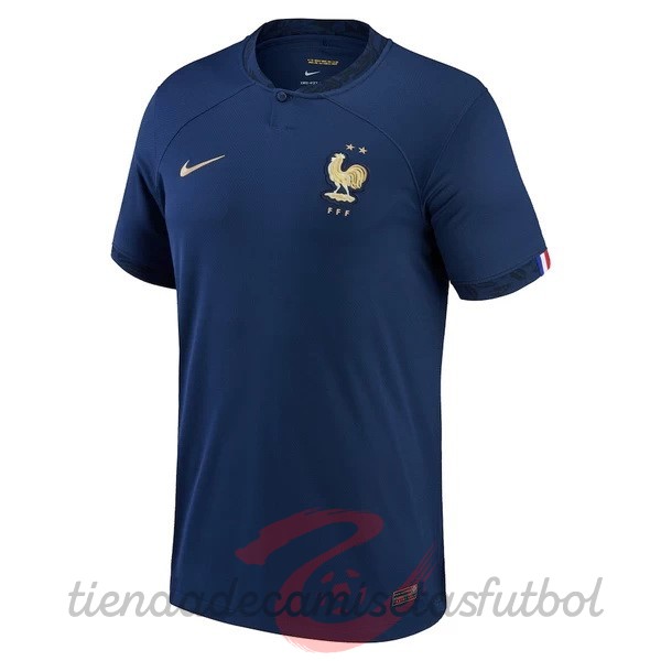 Casa Camiseta Francia 2022 Azul Marino Camisetas Originales Baratas
