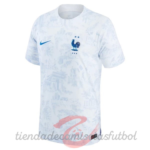 Segunda Camiseta Francia 2022 Blanco Camisetas Originales Baratas