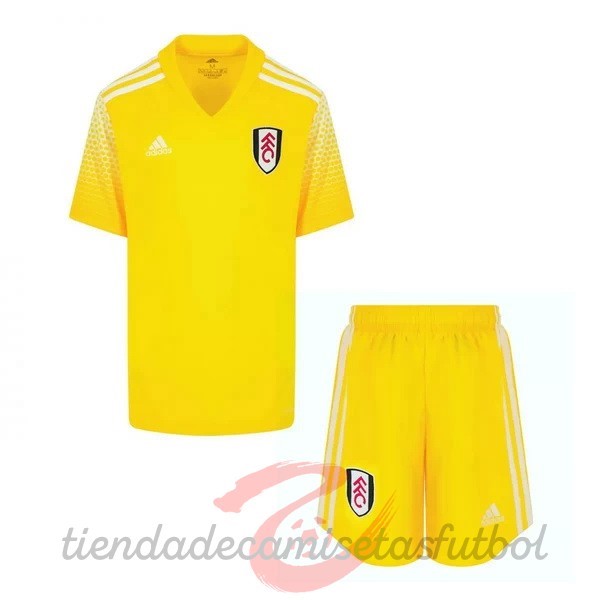 Segunda Conjunto De Niños Fulham 2020 2021 Amarillo Camisetas Originales Baratas