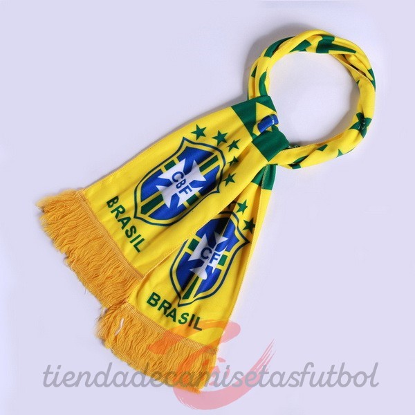 Bufanda Futbol Brasil Tejidas Amarillo Camisetas Originales Baratas