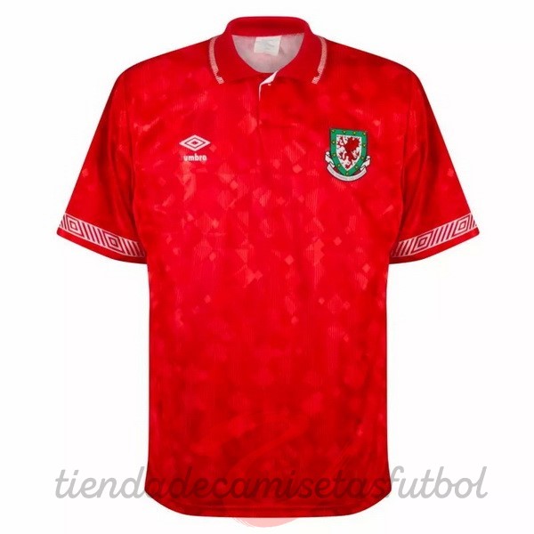 Casa Camiseta Gales Retro 1991 Rojo Camisetas Originales Baratas