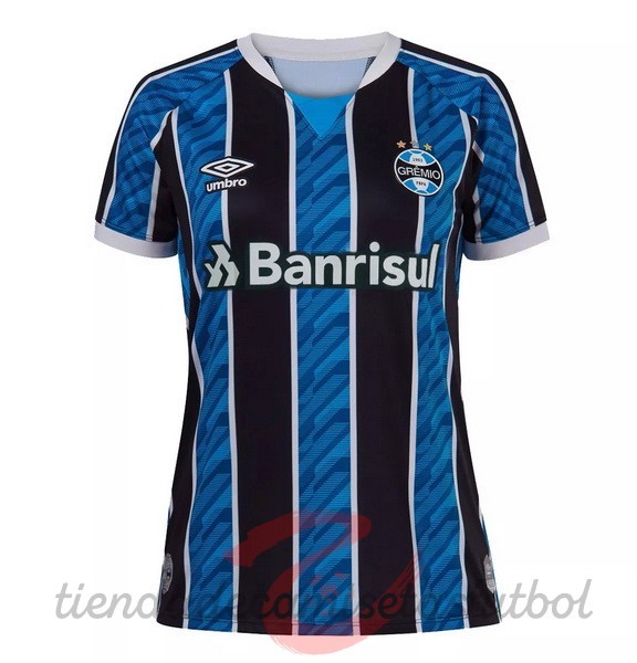 Casa Camiseta Mujer Grêmio FBPA 2020 2021 Azul Camisetas Originales Baratas