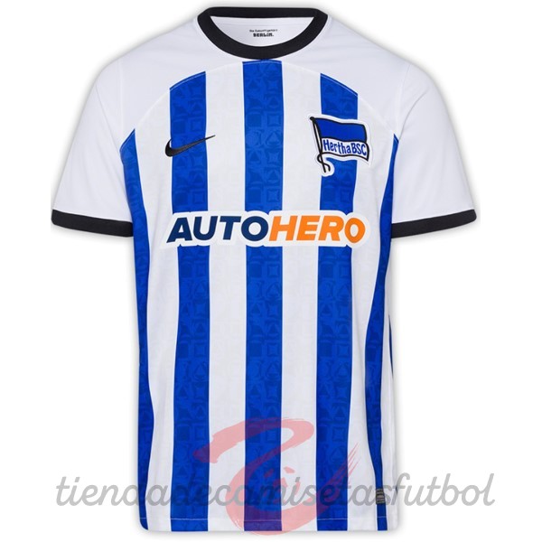 Tailandia Casa Camiseta Hertha Berlín 2022 2023 Azul Blanco Camisetas Originales Baratas