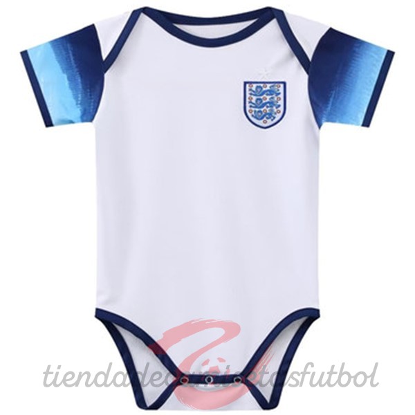 Casa Onesies Niños Inglaterra 2022 Blanco Azul Camisetas Originales Baratas