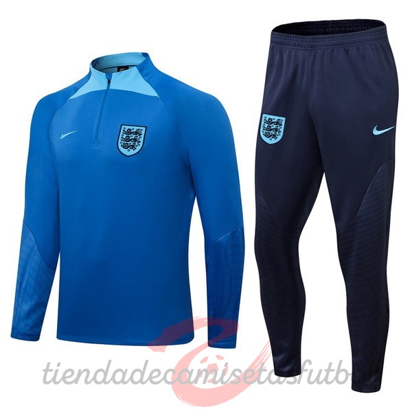 Chandal Niños Inglaterra 2022 Azul Camisetas Originales Baratas