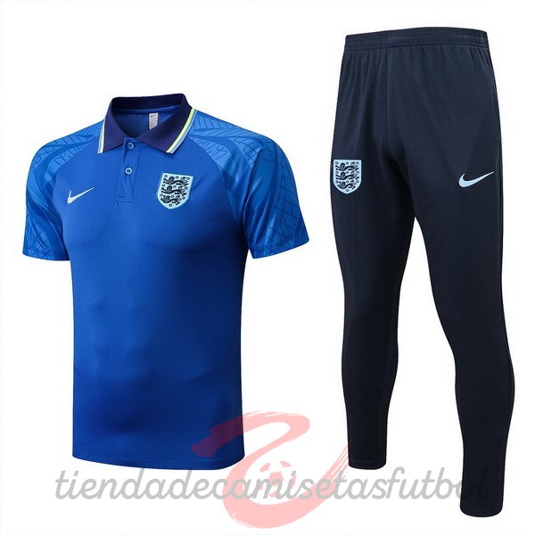 Conjunto Completo Polo Inglaterra 2022 Azul Camisetas Originales Baratas