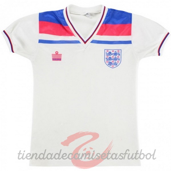 Casa Camiseta Inglaterra Retro 1980 Blanco Camisetas Originales Baratas