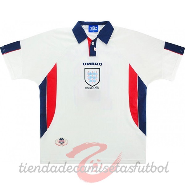 Casa Camiseta Inglaterra Retro 1998 Blanco Camisetas Originales Baratas