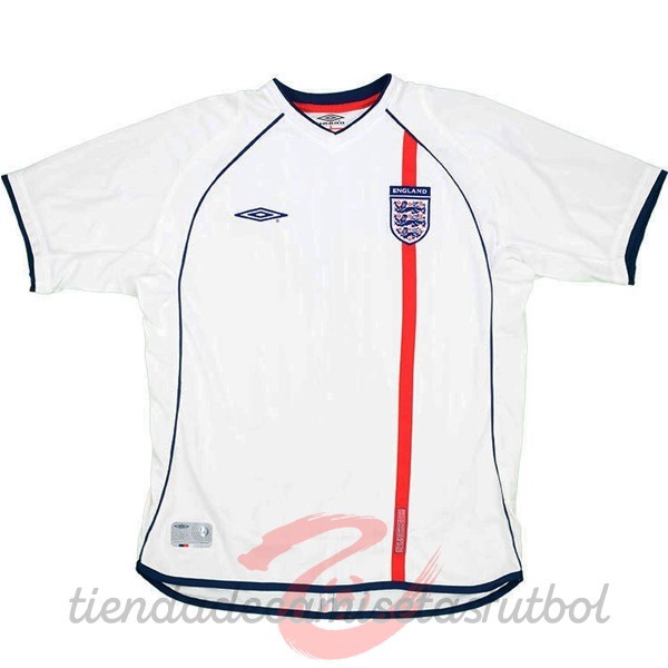 Casa Camiseta Inglaterra Retro 2002 Blanco Camisetas Originales Baratas