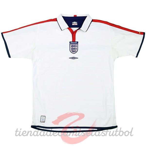 Casa Camiseta Inglaterra Retro 2004 Blanco Camisetas Originales Baratas