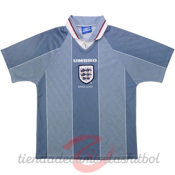 Segunda Camiseta Inglaterra Retro 1996 Azul Camisetas Originales Baratas