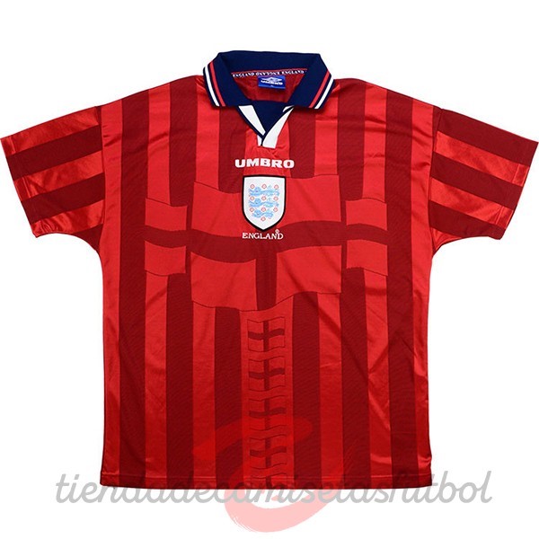 Segunda Camiseta Inglaterra Retro 1998 Rojo Camisetas Originales Baratas