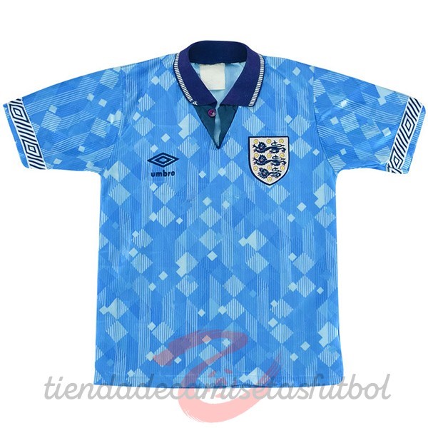 Tercera Camiseta Inglaterra Retro 1990 Azul Camisetas Originales Baratas