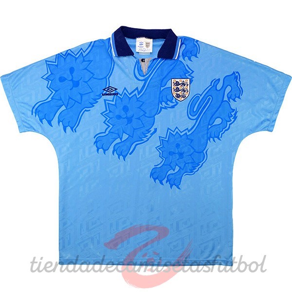 Tercera Camiseta Inglaterra Retro 1992 Azul Camisetas Originales Baratas
