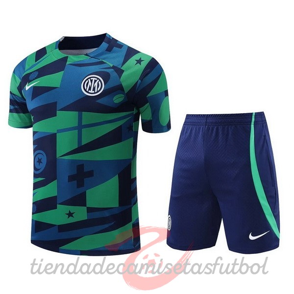 Entrenamiento Conjunto Completo Inter Milán 2022 2023 Verde Camisetas Originales Baratas