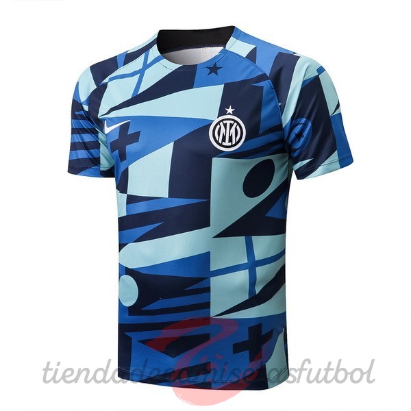 Entrenamiento Inter Milán 2022 2023 Azul Verde Camisetas Originales Baratas