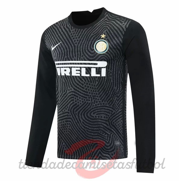 Manga Larga Portero Inter Milán 2020 2021 Negro Camisetas Originales Baratas