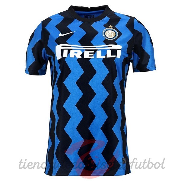 Casa Camiseta Mujer Inter Milán 2020 2021 Azul Camisetas Originales Baratas