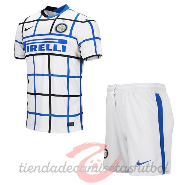 Segunda Conjunto De Niños Inter Milán 2020 2021 Blanco Camisetas Originales Baratas