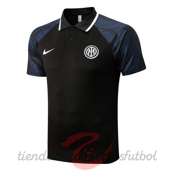 Polo Inter Milán 2022 2023 Negro Gris Camisetas Originales Baratas