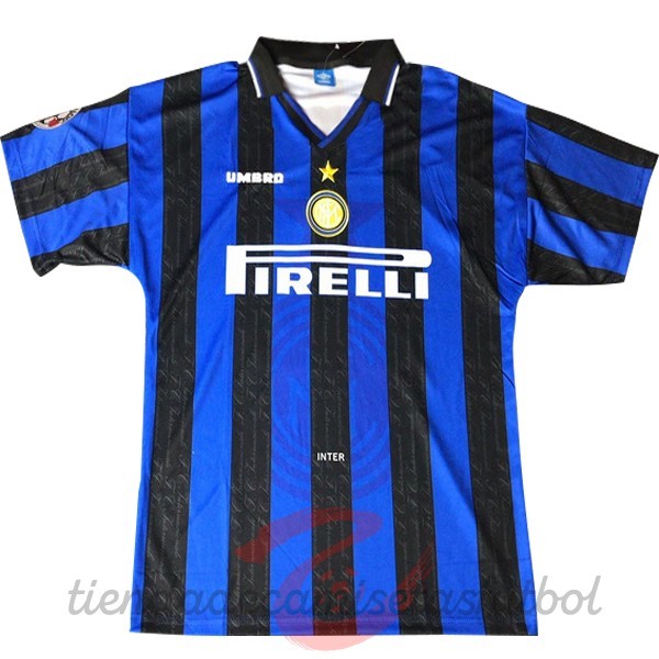 Casa Camiseta Inter Milán Retro 1997 1998 Azul Camisetas Originales Baratas