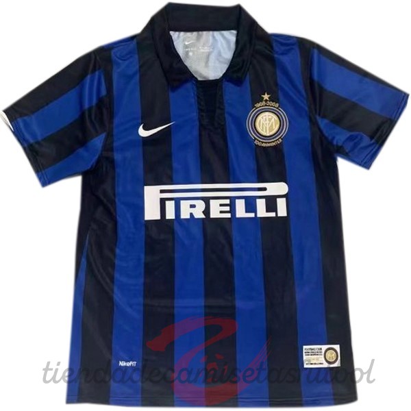 Casa Camiseta Inter Milán Retro 2007 2008 Azul Camisetas Originales Baratas