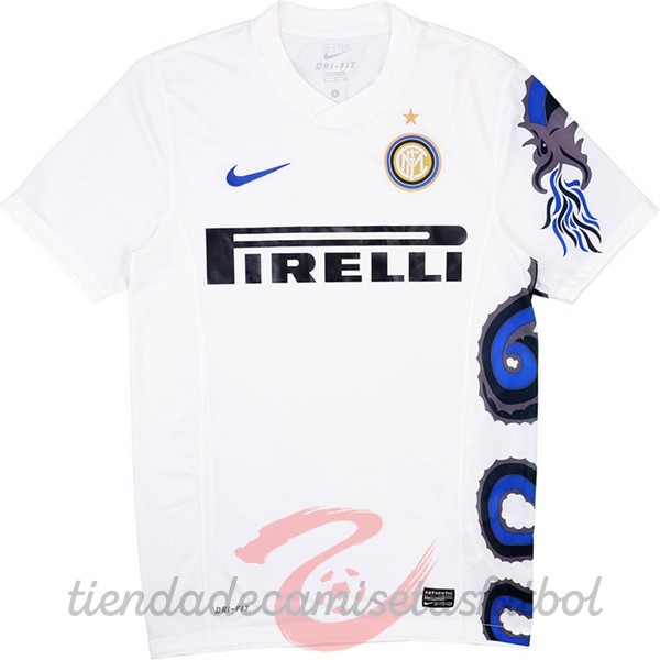 Segunda Camiseta Inter Milán Retro 10 11 Blanco Camisetas Originales Baratas